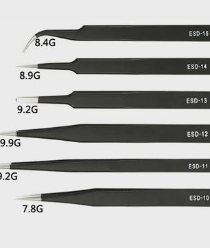 6-delige Precisie Pincetten Set - ESD Anti-Statisch Roestvrij Staal