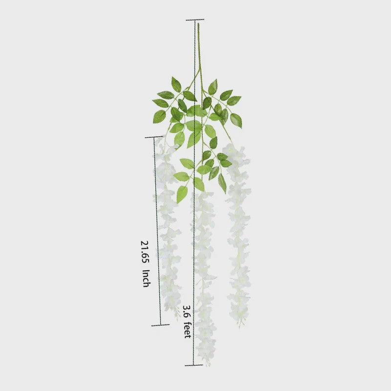 24x Kunst Wisteria Bloemen Slirang - Hangende Garland voor Bruiloft & Decoratie