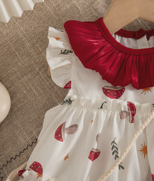 Zomerjurkjes Meisjes Katoen Sleeveless met Schattige Print - Perfect voor Strand & Spelen