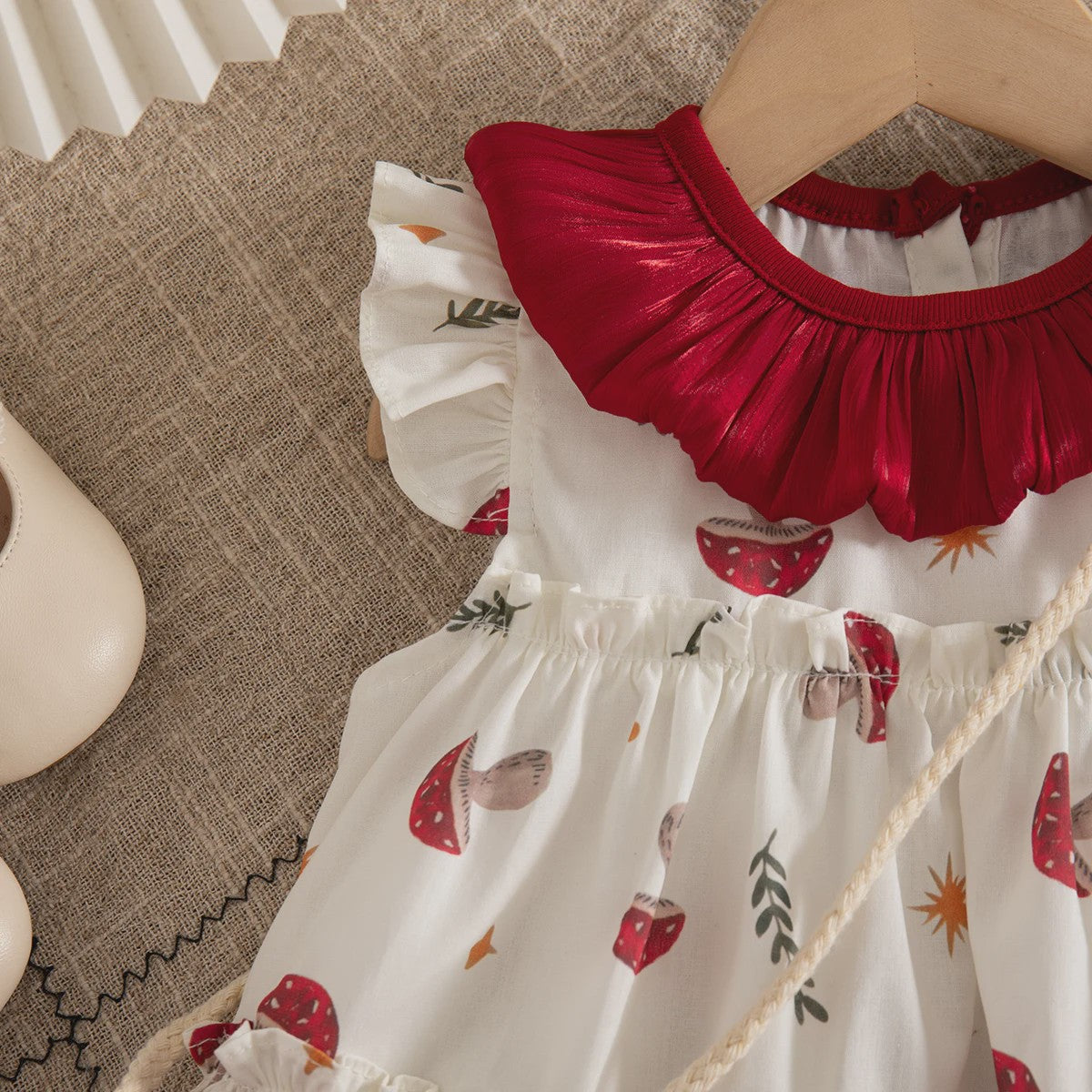 Zomerjurkjes Meisjes Katoen Sleeveless met Schattige Print - Perfect voor Strand & Spelen