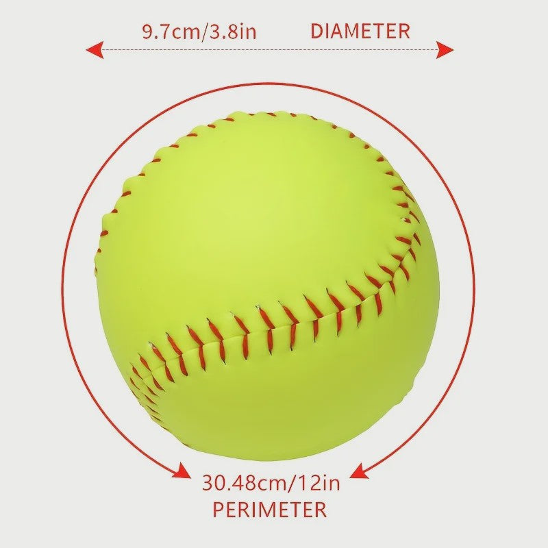 12-inch Hard Softbal Bal voor Training - Duurzaam Rubber - Groen