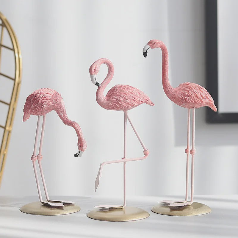 Roze Flamingo Ornament - Stijlvolle Hars Decoratie voor Huis, Kantoor & Cadeau