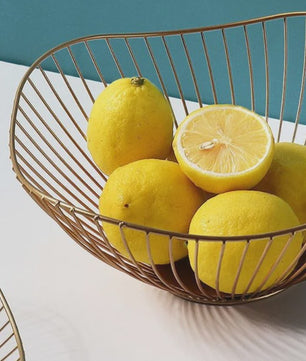 Stijlvolle Metalen Fruitmand - Nordic Design Opbergmand voor Snacks, Brood of Cosmetica