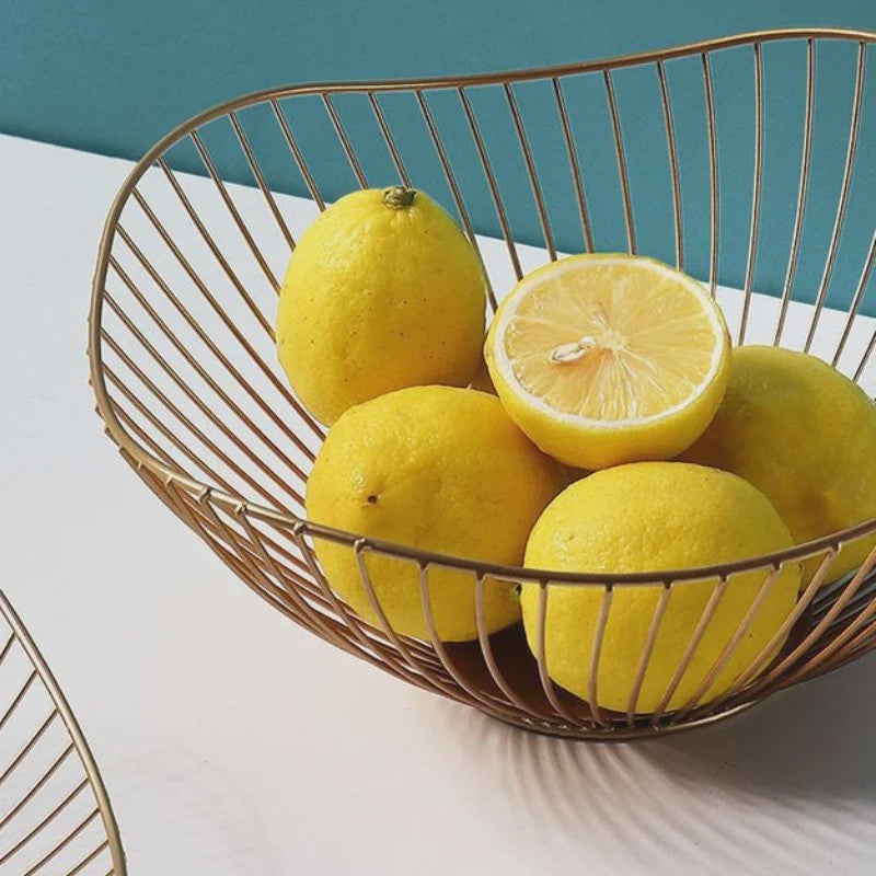 Stijlvolle Metalen Fruitmand - Nordic Design Opbergmand voor Snacks, Brood of Cosmetica
