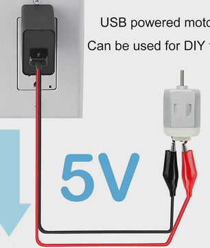 USB Type-A naar Alligator Klem Testkabel - Koperen Leidsels voor Stroomvoorziening