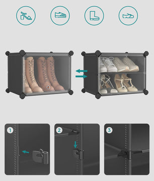 Ruime Schoenenkast voor 24 Paren - 82x32x92 cm - Modulair en Stijlvol