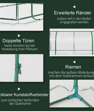Tunnelkas 200x100x80cm - Stevig Staalframe & Transparante PVC Hoes