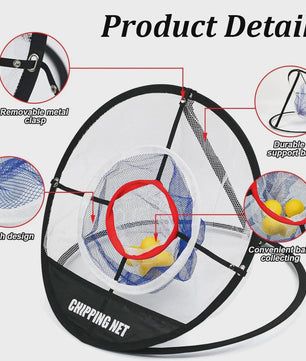 Pop-Up Golf Chipping Net met Oefenmat - Draagbaar & Opvouwbaar voor Perfecte Swing Oefening