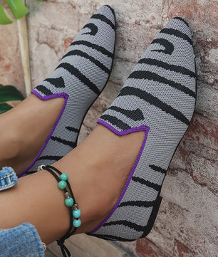 Dames Loafers met Puntige Neus - Luipaardprint & Gemengde Kleuren - Comfortabele Platte Schoenen