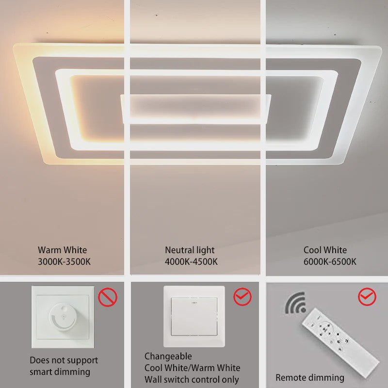 Moderne Ultradunne Acryl LED Plafondlamp - Sfeervolle Verlichting voor Woonkamer & Slaapkamer