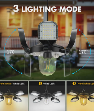 192 LED Solar Hanglamp met Bewegingssensor & Afstandsbediening - Buitenverlichting
