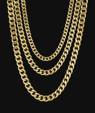 Gouden Roestvrij Stalen Cuban Link Kettingen voor Heren & Dames | 3.5-7MM Breedte | 45-70CM Lengte