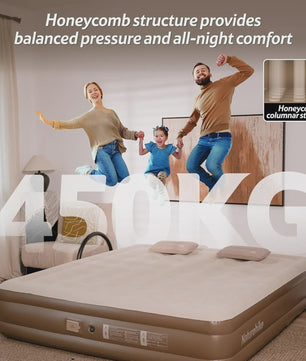 Naturehike Luchtbed 38cm Zelfopblazend met Ingebouwde Pomp - Comfortabel Kampeerbed voor 2-3 Personen