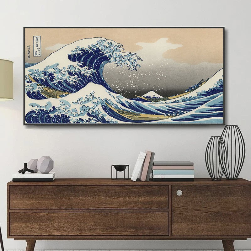 De Grote Golf van Kanagawa Ukiyo-e Canvas Schilderij - Japanse Kunst Poster
