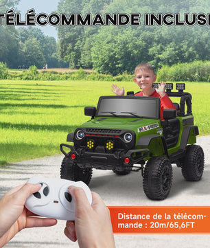 Groene Elektrische Off-road Kinderauto met 2.4 GHz Afstandsbediening en 12V Vermogen