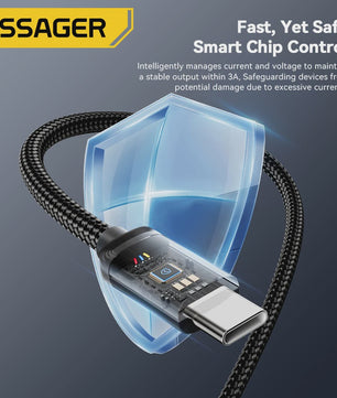 Essager 3A USB-C Laad- en Datakabel - Snel Opladen & Dataoverdracht