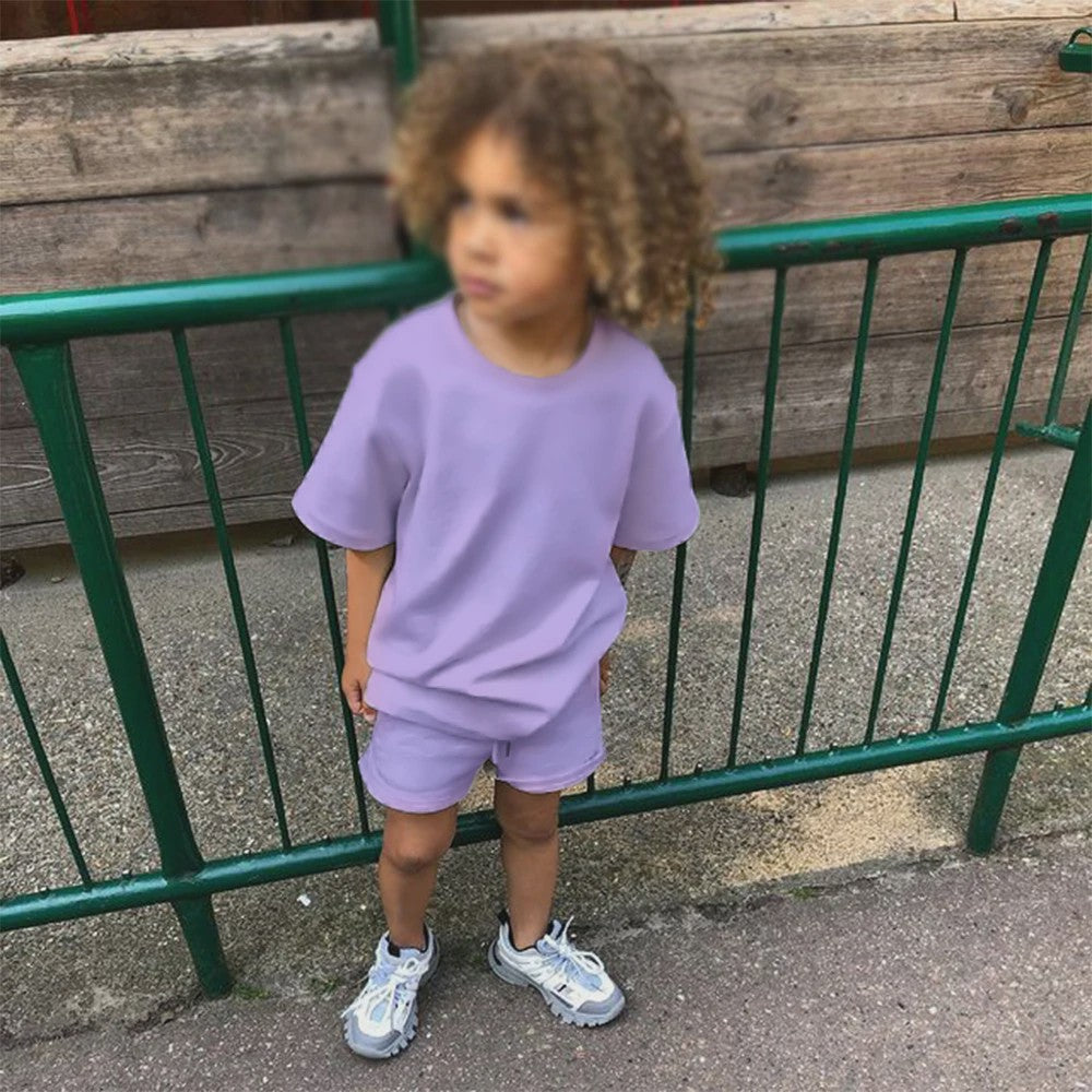 Zomer Set Kinderen: T-shirt met Korte Broek - Jongens & Meisjes Sportkleding Outfit
