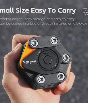 WEST BIKING Fiets Vouwslot met 4 Cijfers Code - Anti-diefstal & Draagbaar