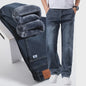 Herfst/Winter Heren Jeans: Losse Pasvorm Rechte Pijpen met Retro Washed Look & Fleece Voering