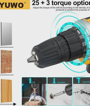 LYUWO Oplaadbare Elektrische Boormachine - Schroefmachine met Slagfunctie en Makita Batterij Compatibiliteit