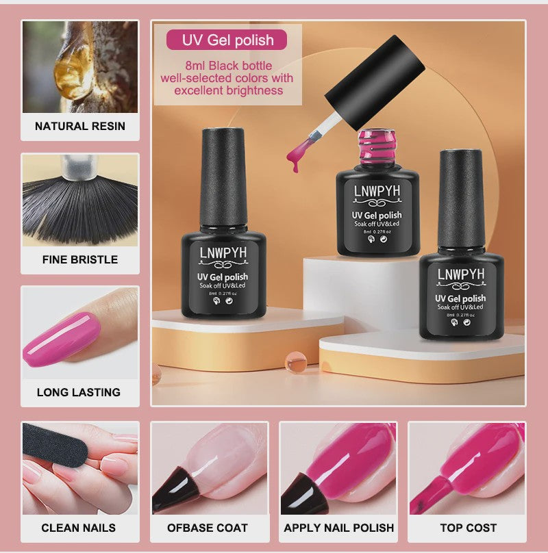 Complete Gel Nagellak Set met UV Lamp & Elektrische Vijl