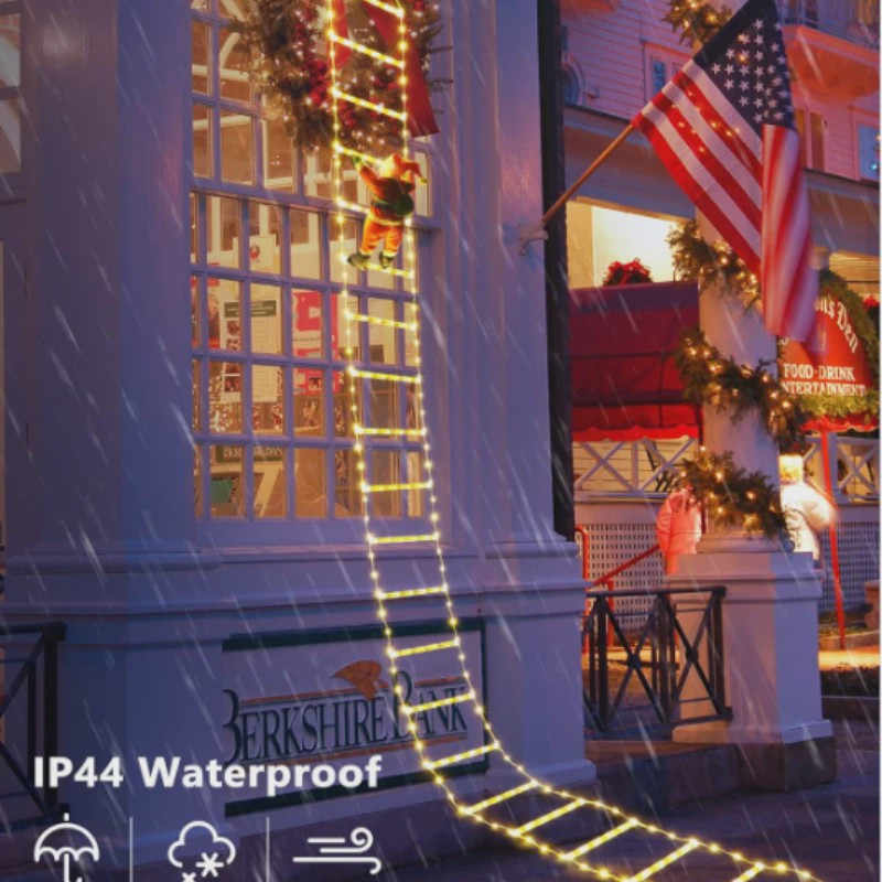 Kerstman Klimladder LED Verlichting - 1.5/3M - USB Plug - 8 Modi