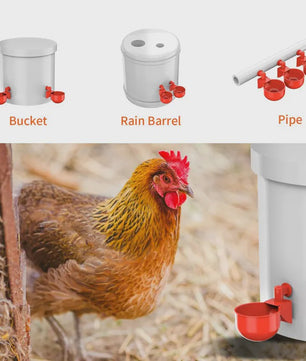 50x Automatische Kippen Drinkbakjes - Efficiënte Waterdispenser voor Pluimvee