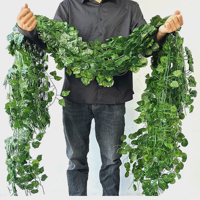 Kunstige Klimop Slang 2.1M - Groene Nep Plant voor Decoratie, Bruiloft & Feest