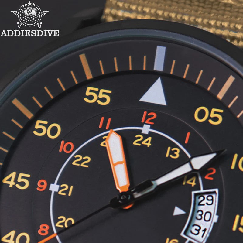 ADDDIESDIVE Heren Luxe Horloge - Waterdicht 50M, Luminous, Datumweergave