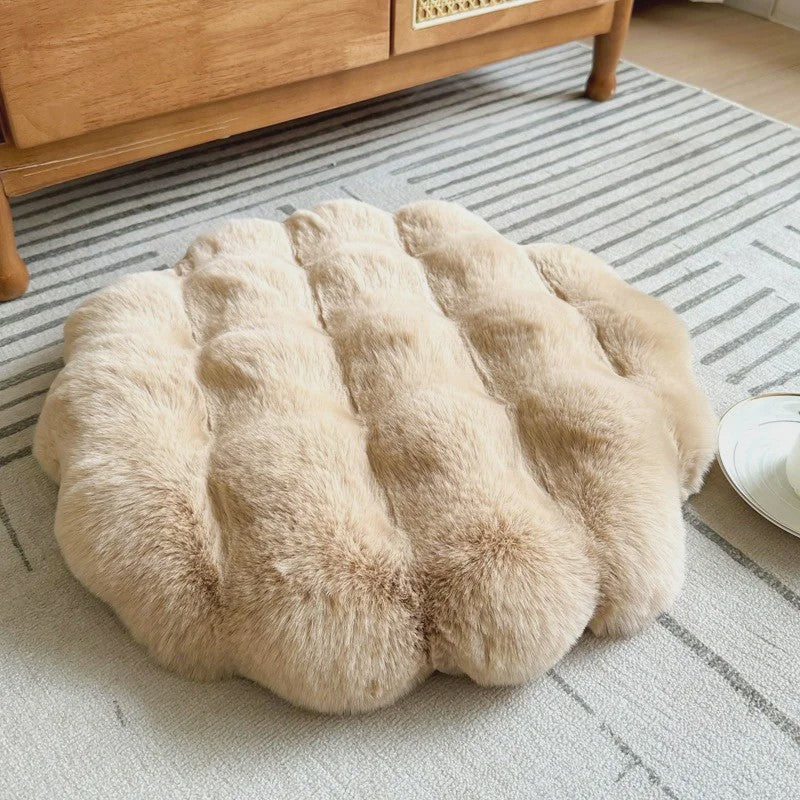 Luxe Pluche Zitkussen met Memory Foam - Rond, Zacht & Comfortabel