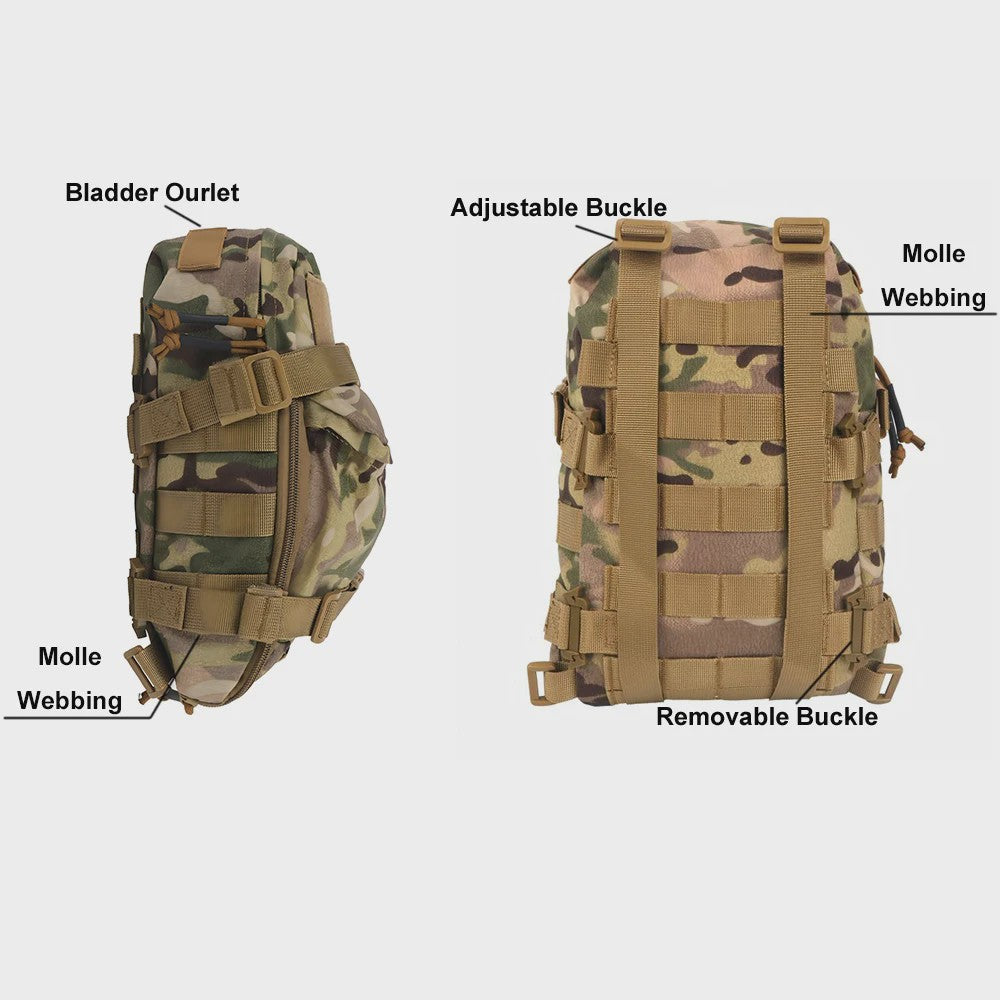 Compacte Tactische Hydration Pouch - 1000D Nylon Waterbladder Tas