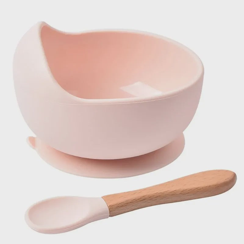 Siliconen Babyspeelgoed Kom en Lepel Set - BPA-vrij, Vaatwasmachinebestendig