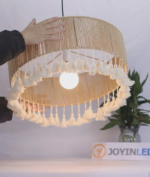 Handgemaakte Boho Hanglamp van Hennep Touw - 50cm - Scandinavische Stijl