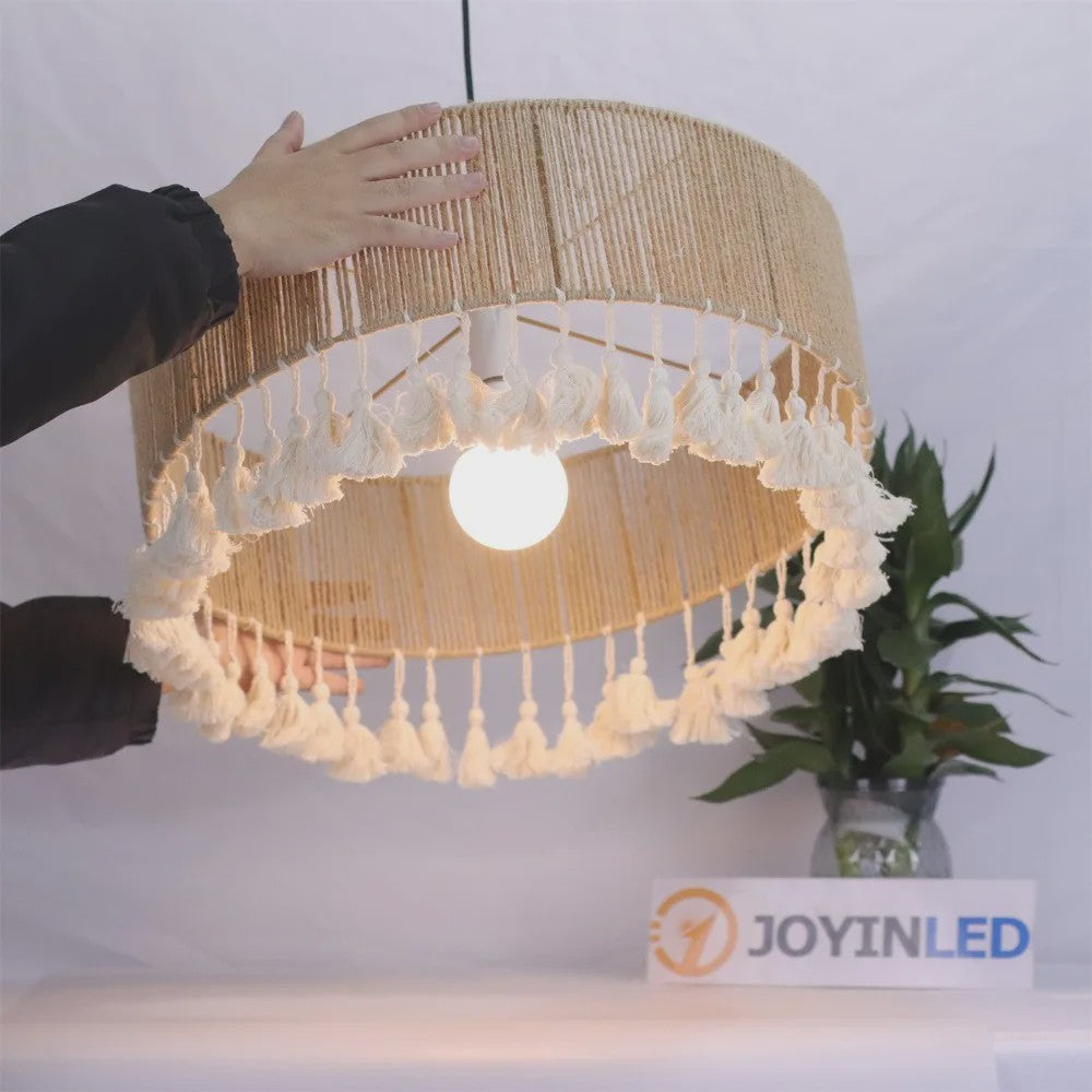 Handgemaakte Boho Hanglamp van Hennep Touw - 50cm - Scandinavische Stijl