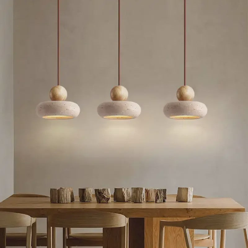 Vintage Hanglamp met Natuurlijke Gele Agaat Steen - Sfeervol voor Slaapkamer & Restaurant