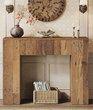 Rustieke Houten Console Tafel met Lade - 100 cm - Entree, Woonkamer, Banktafel