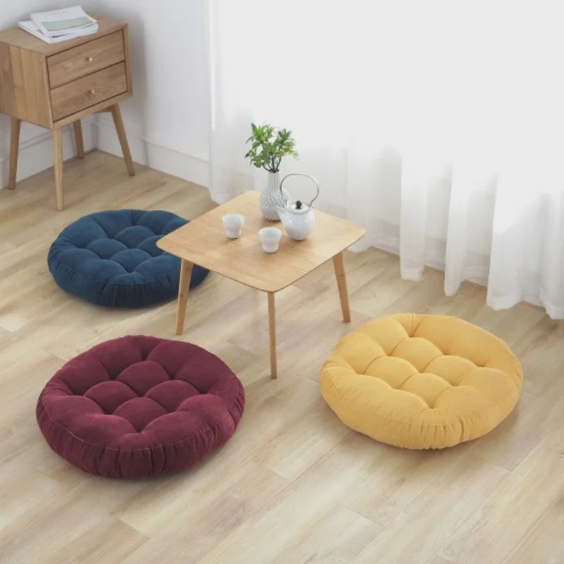 Comfortabel Rond Zitkussen - Grote Vloerkussens voor Kinderen & Volwassenen - Meditatie & Yoga