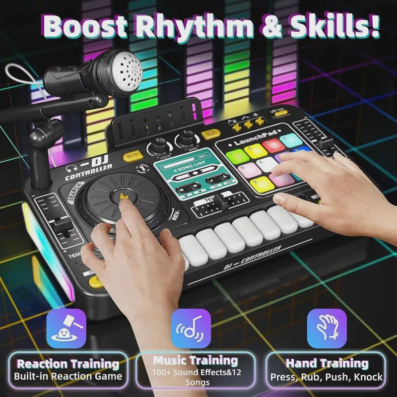 Multifunctionele DJ Mixer Speelgoed voor Kinderen met Bluetooth, Microfoon en Lichteffecten