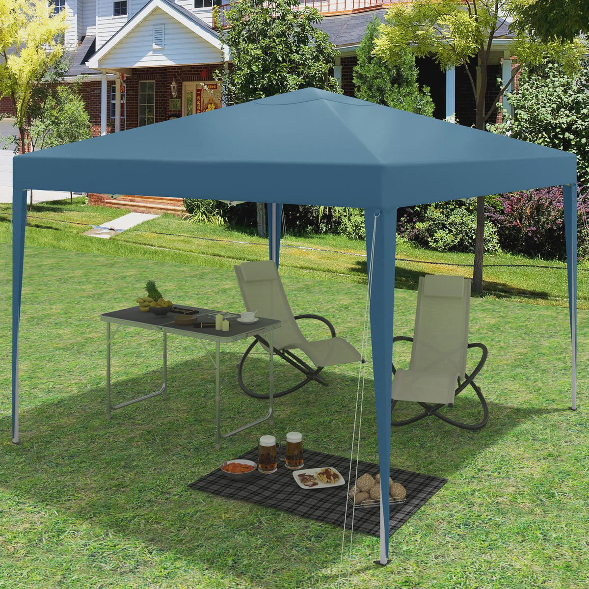 WOLTU Pop-Up Pagodetent 3x3m - Waterdicht & UV-beschermend - Partytent, Tuinpaviljoen, Feesttent