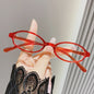 Retro Oval Bril Dames - Y2K Stijl, Anti-blauw & Decoratief