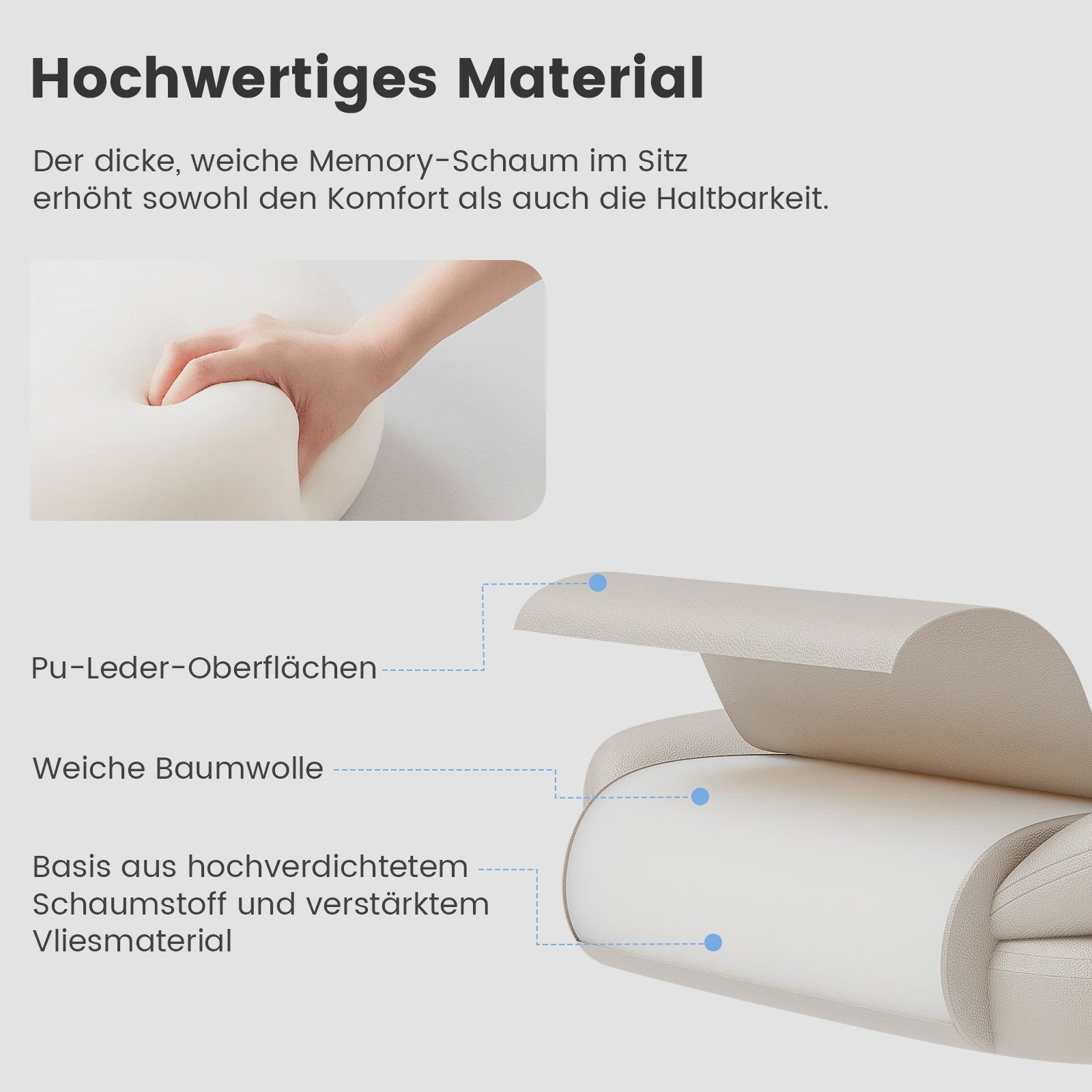 Ergonomische Bureaustoel met Voetensteun en Rugondersteuning - Comfortabel Thuiswerken en Gamen
