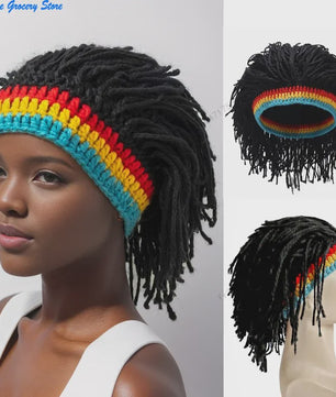 Unieke Gehaakte Muts met Nep Dreads - Rasta Stijl voor Feest & Cosplay
