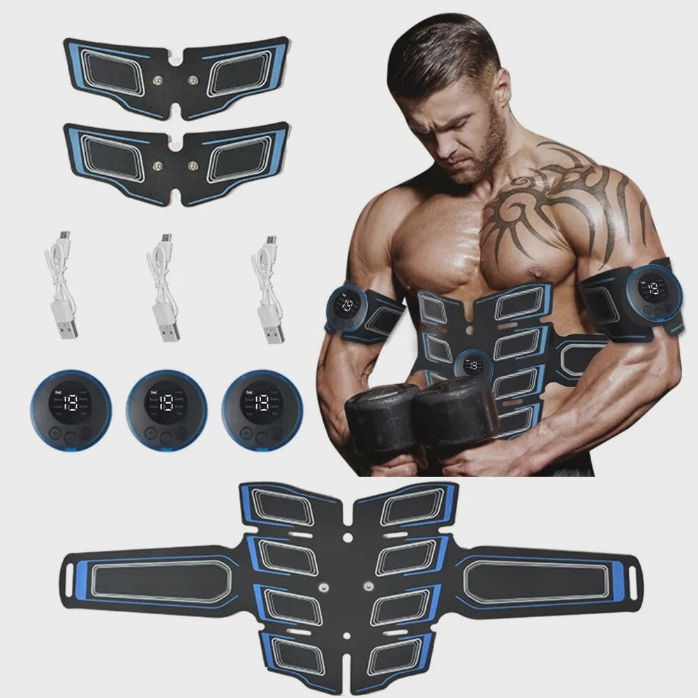 EMS Spierstimulator Set: Buikspier Trainer & Arm Trainer - USB Oplaadbaar