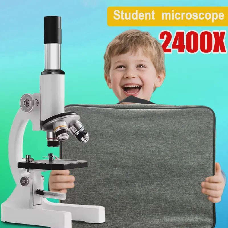 Krachtige Monoculaire Biologische Microscoop 40X-2400X - Ideaal voor Studenten & Wetenschappelijk Onderwijs