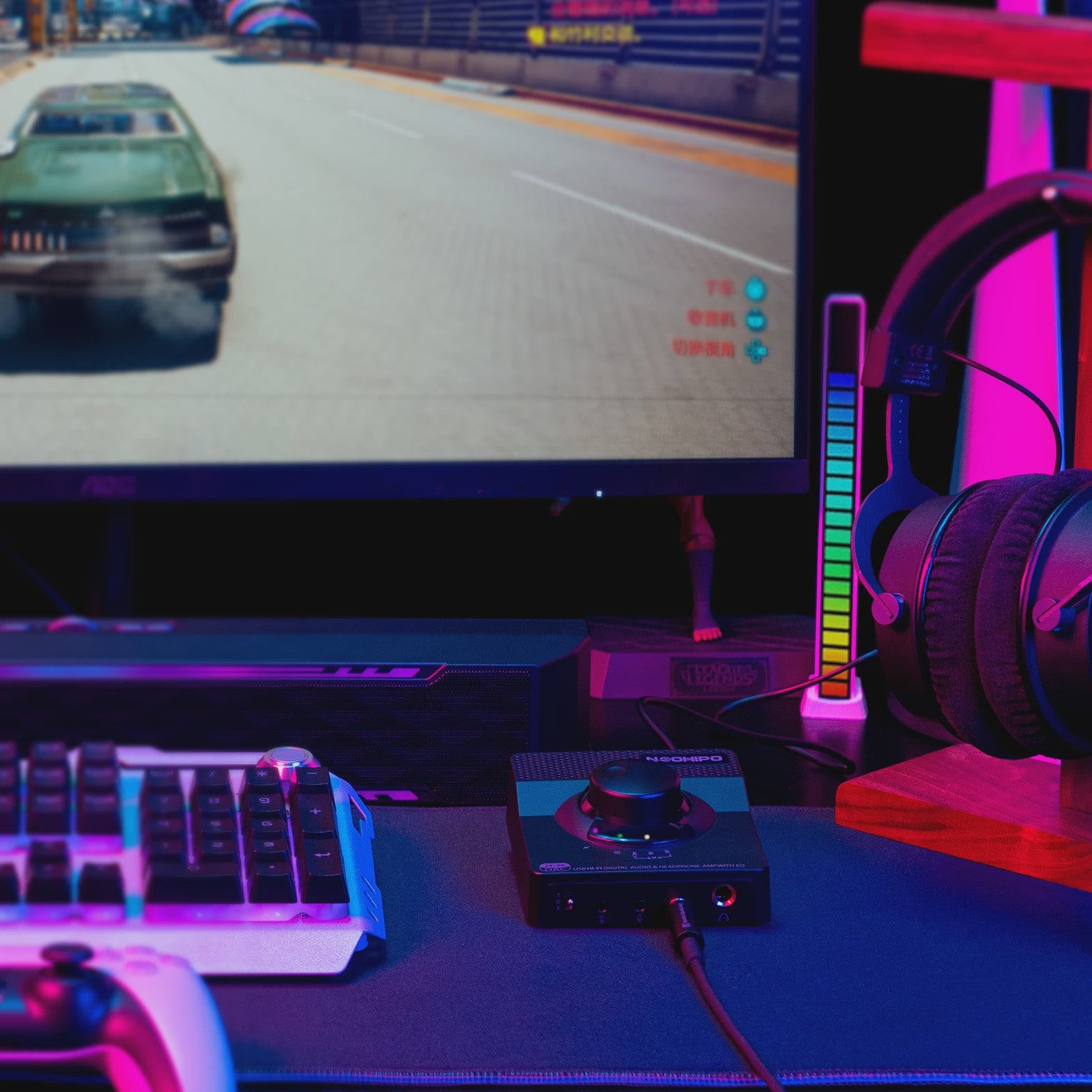 NEOHIPO H1 Gaming Headphone Amplifier DAC met EQ - Voor PC, PS5, MAC & Mobiel