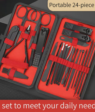 Professionele Manicure & Pedicure Set - 25 Delig - Roestvrij Staal