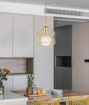 Moderne LED Hanglamp Goud/Zwart - Minimalistische Metalen Kooi Design