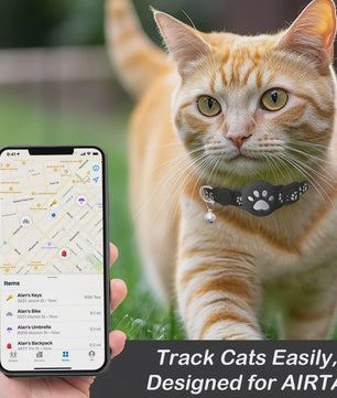 GPS Tracker Halsband voor Katten & Honden - Vind Je Huisdier Makkelijk Terug met Apple Find My Compatibiliteit