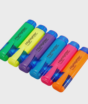 Set van 4 of 6 Fluorescerende Highlighters met Brede Stift - Ideaal voor Tekenen, Markeren en Kantoor