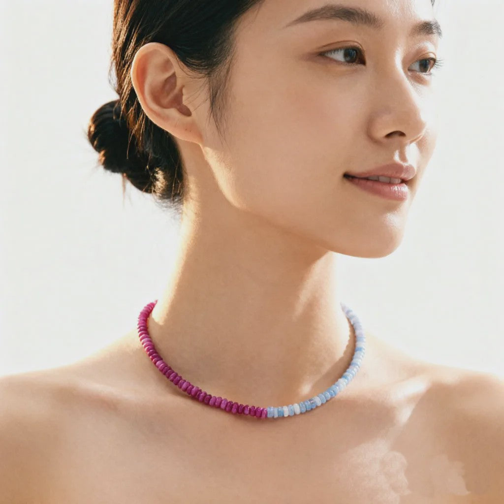 Kleurrijke Kralen Choker Ketting Dames - Boho Zomer Sieraden
